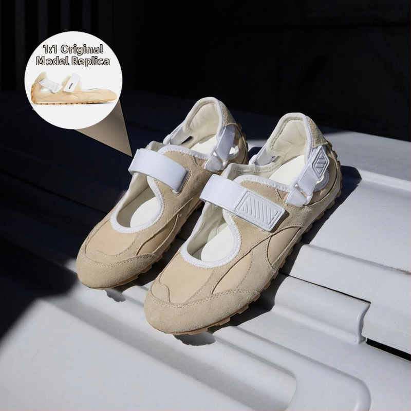 Ženske kožne barefoot tenisice Mary Jane, proljeće 2026., retro sportsko-casual tenisice s ugrađenim povećanjem visine