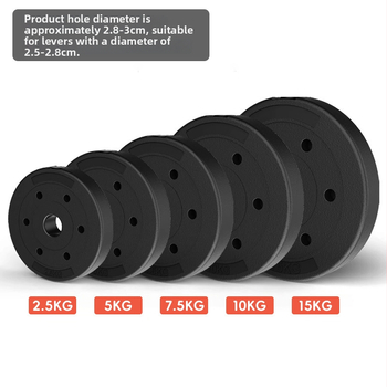 Ekologická sada činky s cementovým povrchom pre domáce posilňovanie, pre mužov aj ženy, hmotnosti 2,5–15 kg
