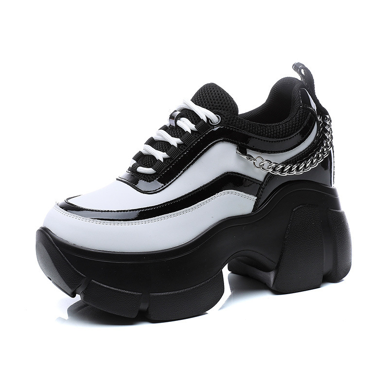 Ženske tenisice s povećanjem visine od 8 cm, retro debeli potplat, jesen 2025