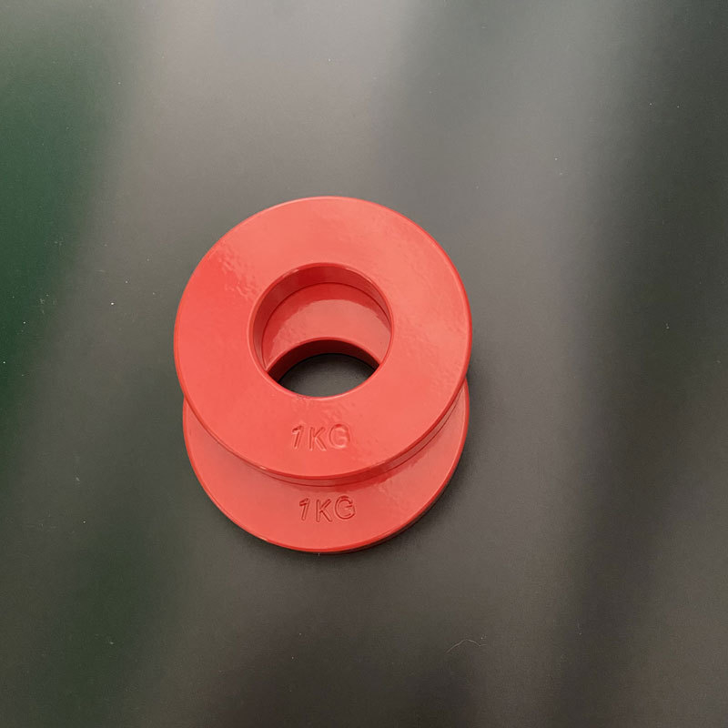 Olimpijski disk za tegove, ultratanki profil, višebojni, od čelika, srednji otvor 50 mm