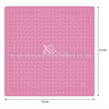 SIMOIS covoraș de aluat din silicon, 51×51 cm, cu scară – suprafață rezistentă la căldură pentru întins, frământat, gătit și coacere