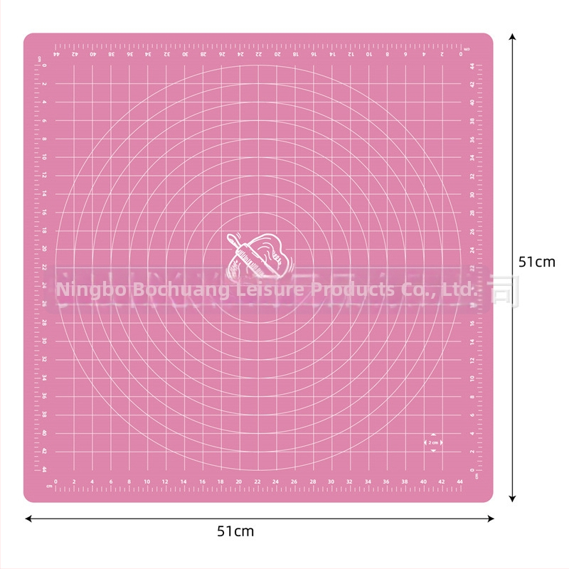SIMOIS covoraș de aluat din silicon, 51×51 cm, cu scară – suprafață rezistentă la căldură pentru întins, frământat, gătit și coacere