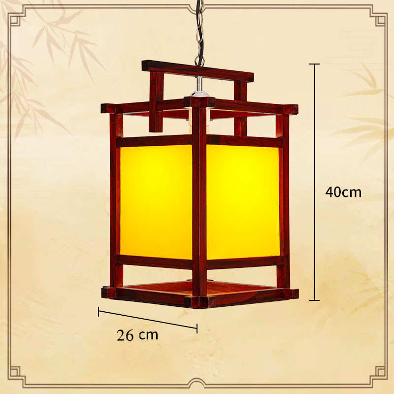 Felinar din lemn în stil chinezesc, imitatie antic, lampă retro de palat pentru coridoare și hoteluri, corp de iluminat din lemn, realizat manual