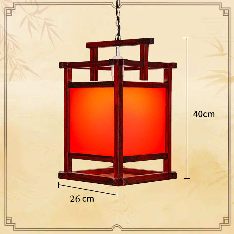 Felinar din lemn în stil chinezesc, imitatie antic, lampă retro de palat pentru coridoare și hoteluri, corp de iluminat din lemn, realizat manual
