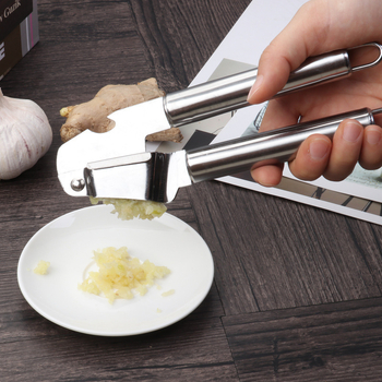 Presă de usturoi din oțel inox, decojitor de usturoi manual, zdrobitor de usturoi – instrument de bucătărie multifuncțional