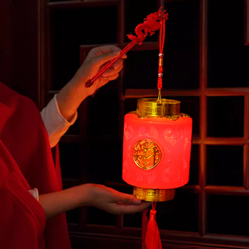 Lanternă mică de mână, stil chinezesc, pentru Festivalul Primăverii, lanternă cu proiecție iluminată pentru Noul An și atmosfera de nuntă