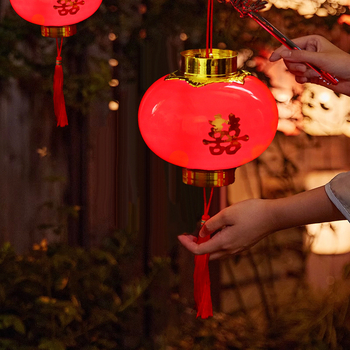 Lanternă mică de mână, stil chinezesc, pentru Festivalul Primăverii, lanternă cu proiecție iluminată pentru Noul An și atmosfera de nuntă