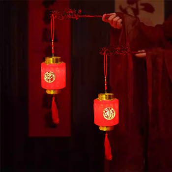Lanternă mică de mână, stil chinezesc, pentru Festivalul Primăverii, lanternă cu proiecție iluminată pentru Noul An și atmosfera de nuntă