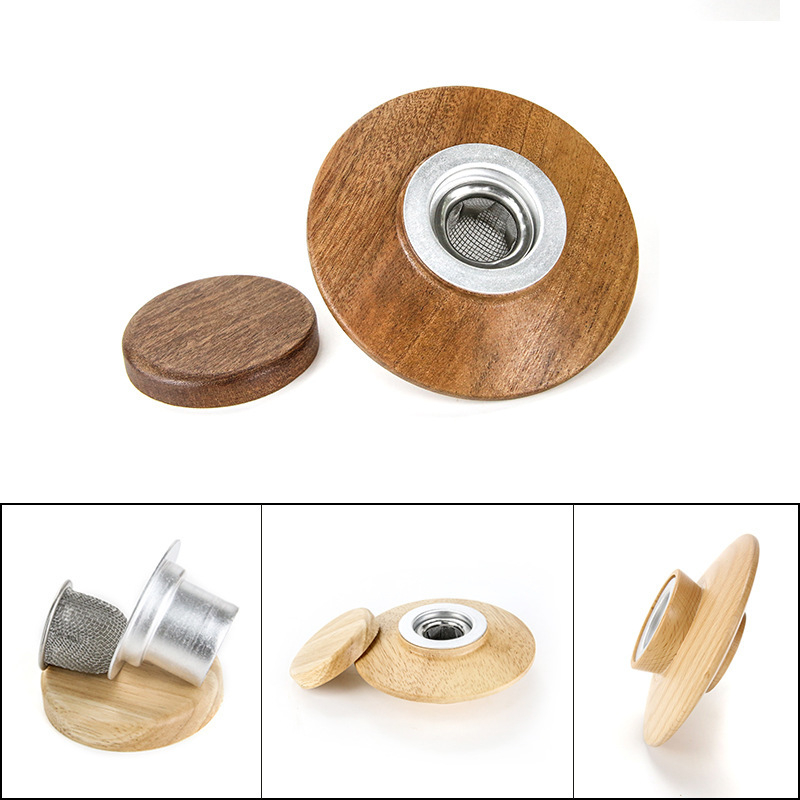Set capac din lemn pentru afumare whisky și cocktail – accesorii de bar