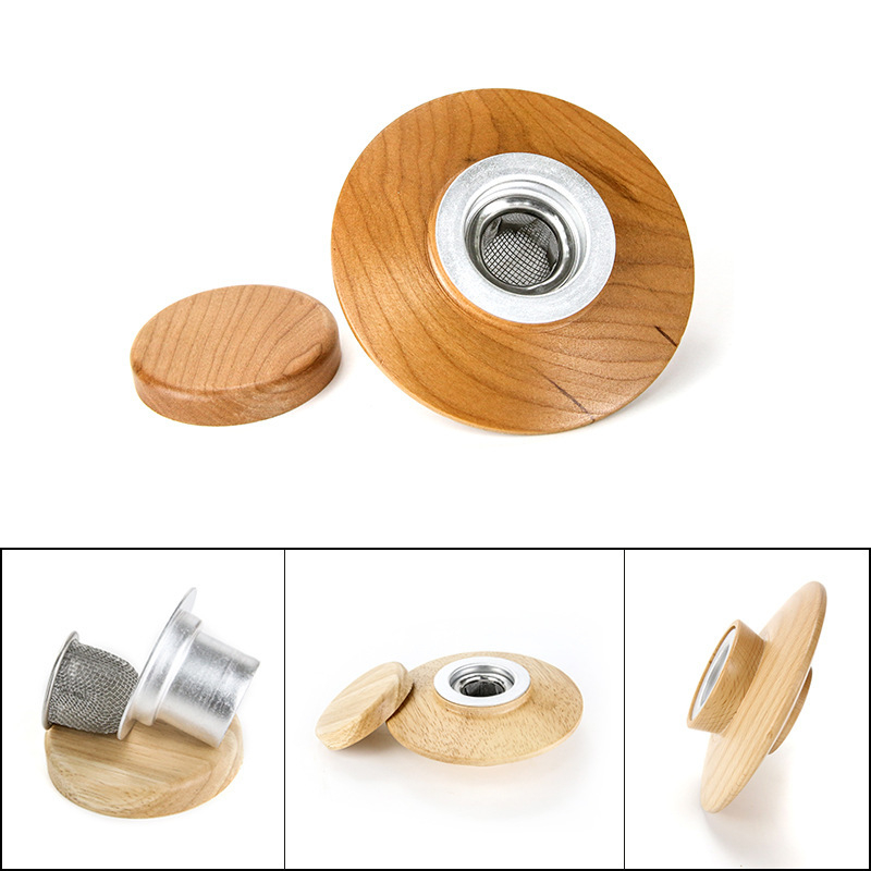 Set capac din lemn pentru afumare whisky și cocktail – accesorii de bar