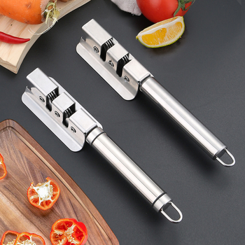 Baston de ascuțire din oțel inoxidabil, instrument de bucătărie portabil pentru exterior, manual