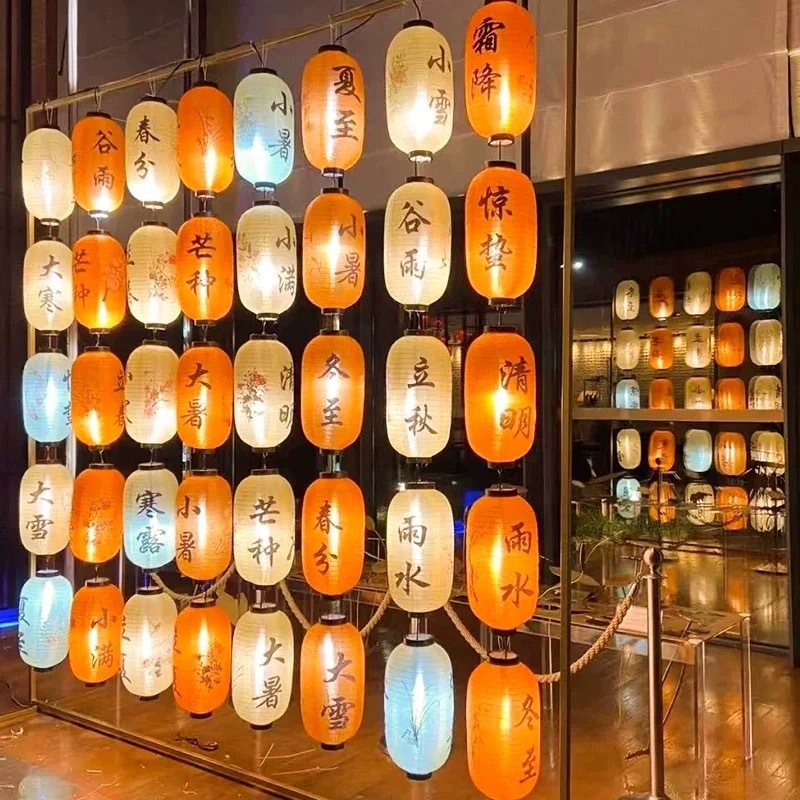 Fenar pentru cele 24 de perioade solare, felinar decorativ de exterior rezistent la apă, stil chinezesc, serie cu design personalizabil
