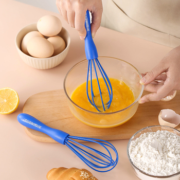 Tel de bucătărie din silicon, 8 inch, pentru ouă, albușuri, smântână și aluat – instrument de gătit casnic