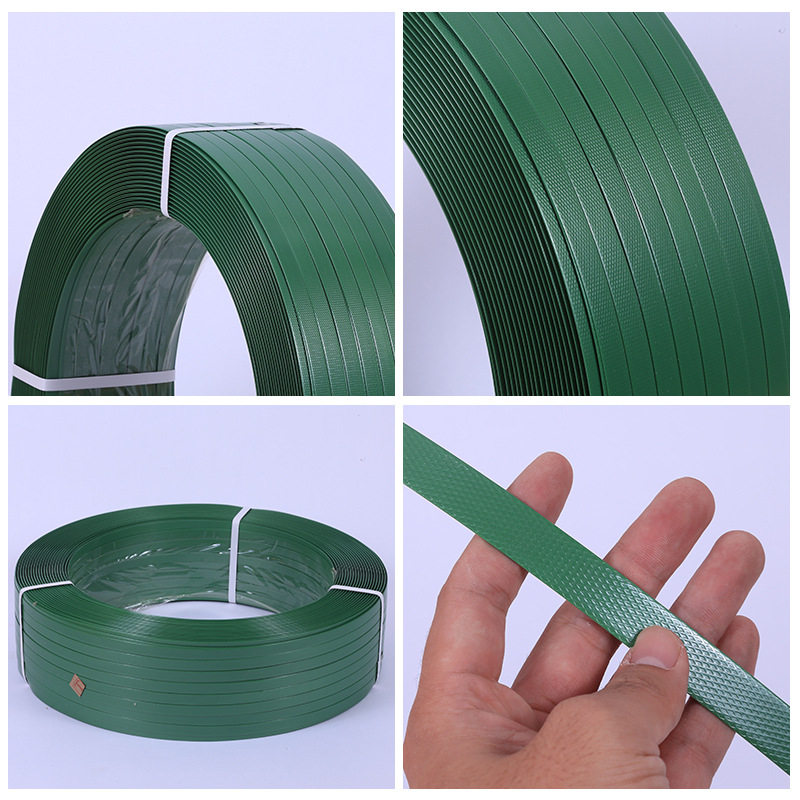 Bandă PET pentru ambalare, verde, pentru mașină, lățime 16/19 mm, lipire prin topire la cald