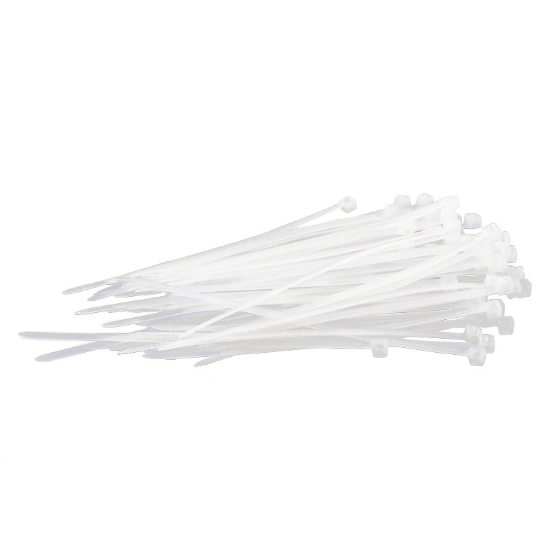 Nylon kopče za kabelske snopove, samozaključavajuće, 4x200 mm, otporne na hladnoću, bijela/crna, paket 100 kom