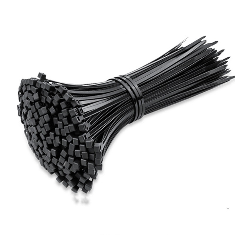 Crno-bijele nylon trake za kabel s čvrstim plastičnim kopčama
