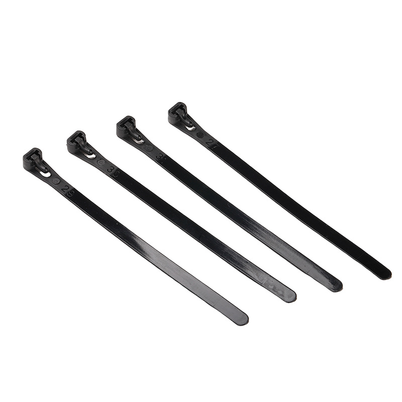 Ponovno upotrebljive najlonske vezice za kablove, crno‑bijele, debeli plastični držači, veličine 4.8mm x 300–350mm, 4.8mm x 200mm, 3.6mm x 150–200mm, 4.8mm x 250mm