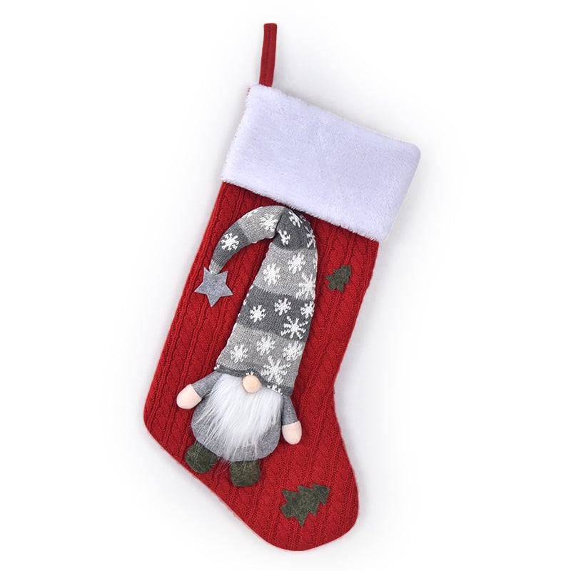 Șosete de Crăciun tricotate cu Rudolph – ornamente de cadouri pentru decor acasă și în magazin