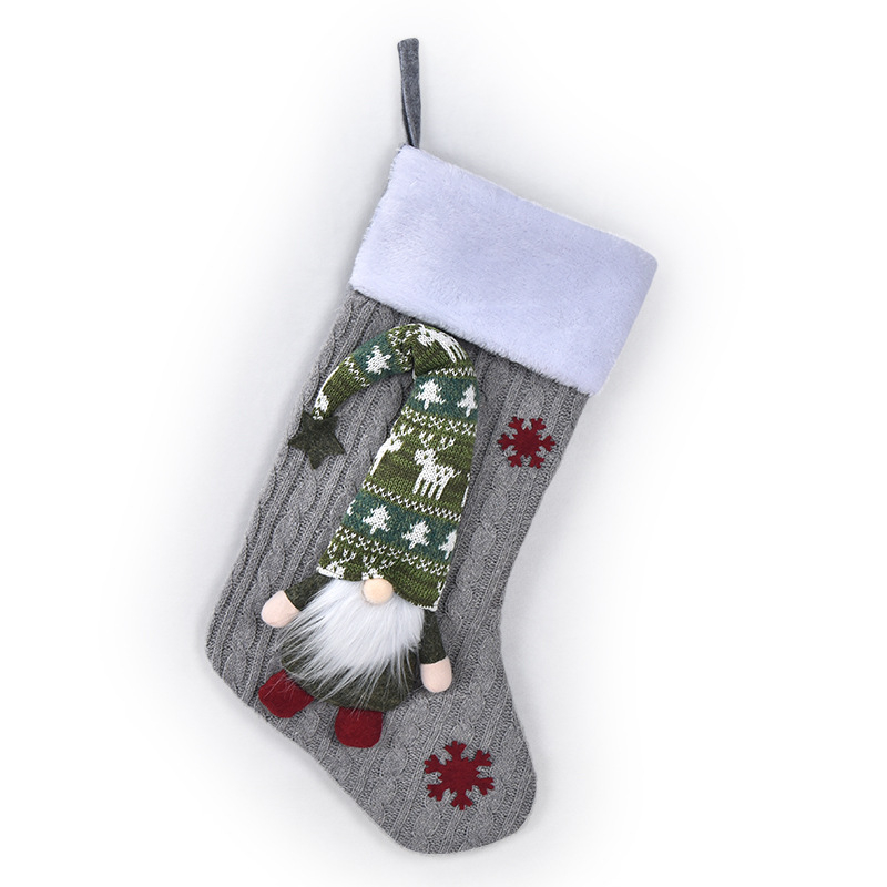 Șosete de Crăciun tricotate cu Rudolph – ornamente de cadouri pentru decor acasă și în magazin