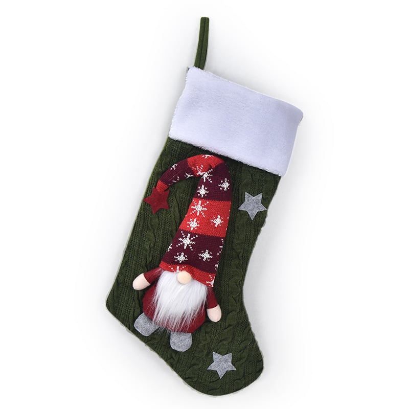 Șosete de Crăciun tricotate cu Rudolph – ornamente de cadouri pentru decor acasă și în magazin