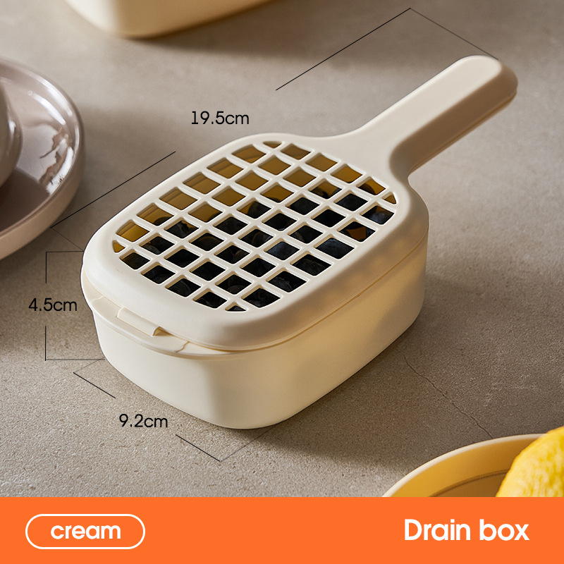 Coș de spălat fructe și legume cu mâner, stil japonez, mini dimensiune, coș de scurgere și filtrare a apei