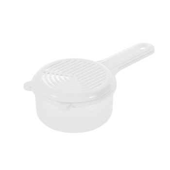 Coș de scurgere pentru fructe, bazin multifuncțional pentru spălat legume, cu mâner lung, compatibil cu microunde, recipient de depozitare a alimentelor