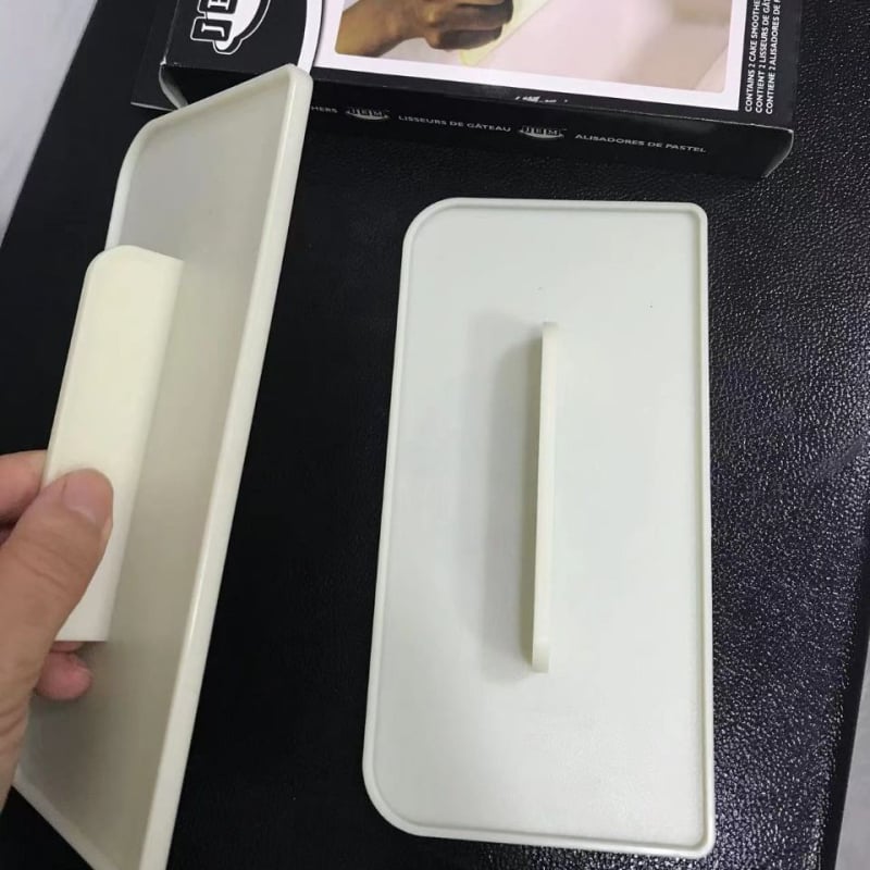 Set DIY de spatule pentru crema de tort - 2 piese, unelte integrate de netezire, plastic (FD78437497)