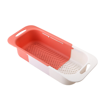 Coș extensibil de drenaj pentru bucătărie, suport pentru veselă, spațiu de depozitare sub chiuvetă, coș pentru filtrare apă, tavă de fructe glisantă