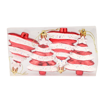 Dragon Tiger pandantiv pentru brad din plastic, pictat – turn luminos, decor de Crăciun