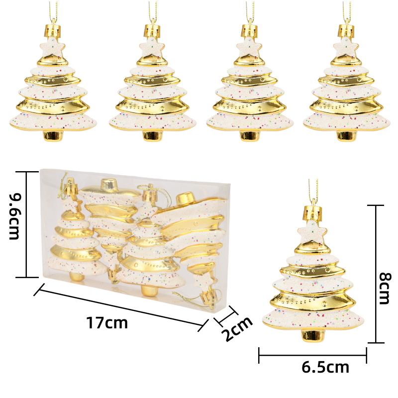 Dragon Tiger pandantiv pentru brad din plastic, pictat – turn luminos, decor de Crăciun