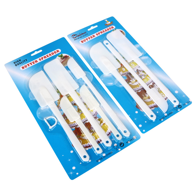 Set de 3 spatule pentru cofetărie — spatule din plastic pentru cremă