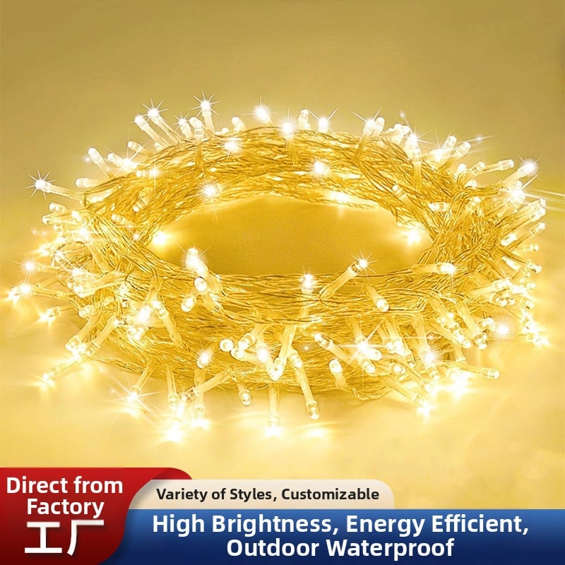Graceful șir LED pentru sărbători — impermeabil, 10–30 m, 100 LED, 5000K, efect cer înstelat, telecomandă, pentru Crăciun, nunți și petreceri