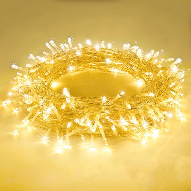 Graceful șir LED pentru sărbători — impermeabil, 10–30 m, 100 LED, 5000K, efect cer înstelat, telecomandă, pentru Crăciun, nunți și petreceri