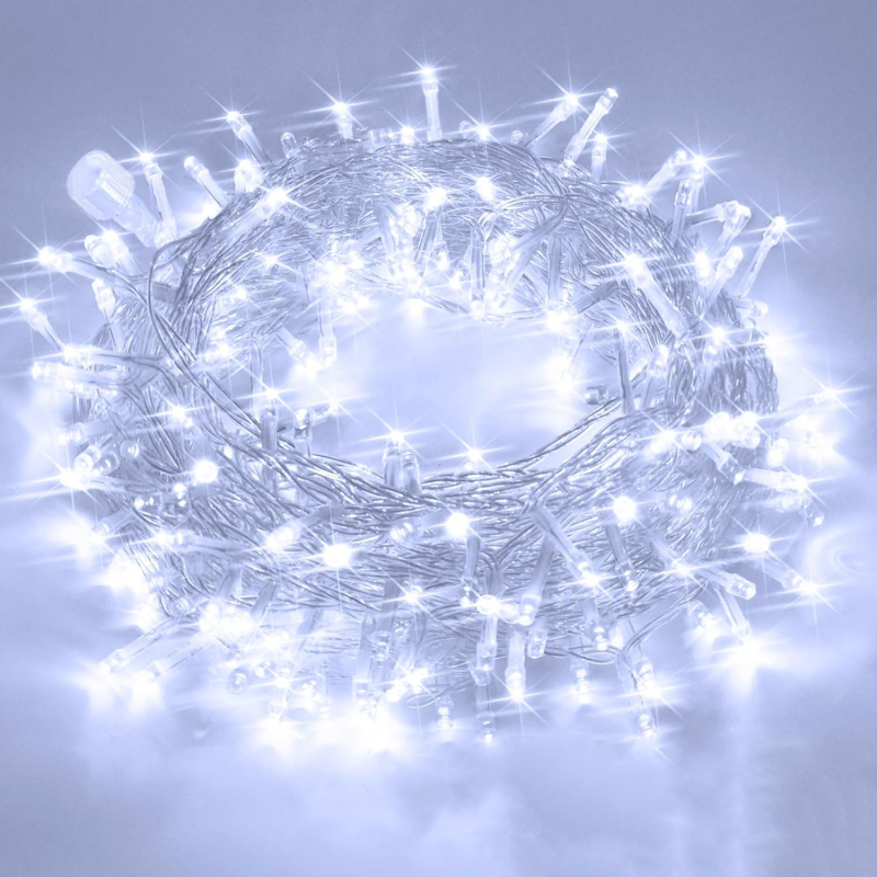 Graceful șir LED pentru sărbători — impermeabil, 10–30 m, 100 LED, 5000K, efect cer înstelat, telecomandă, pentru Crăciun, nunți și petreceri