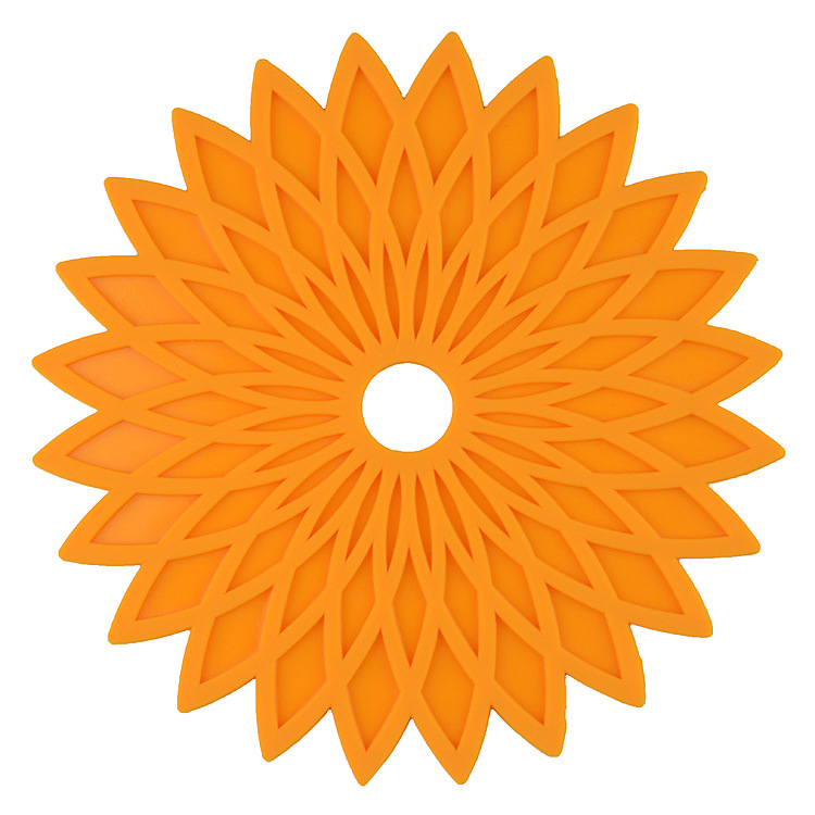 Covoraș din silicon izolant termic, model floral, stil Nordic; pentru oale, farfurii, boluri și suporturi pentru pahare