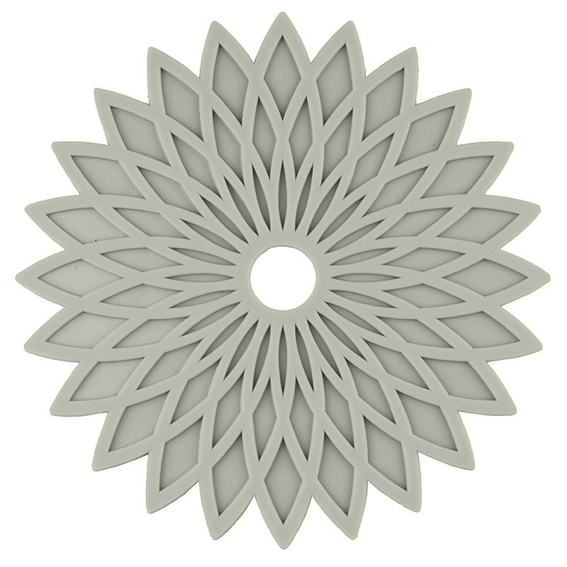 Covoraș din silicon izolant termic, model floral, stil Nordic; pentru oale, farfurii, boluri și suporturi pentru pahare