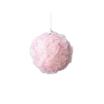 Decorațiuni de Crăciun pentru brad: bile roz din pluș și din spumă – set DIY