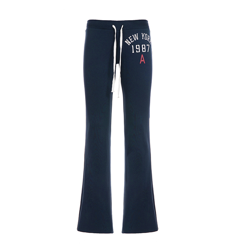 Pantalone s niskim strukom i vezanjem, print u blokovima boja, lagane ljetne streetwear hlače