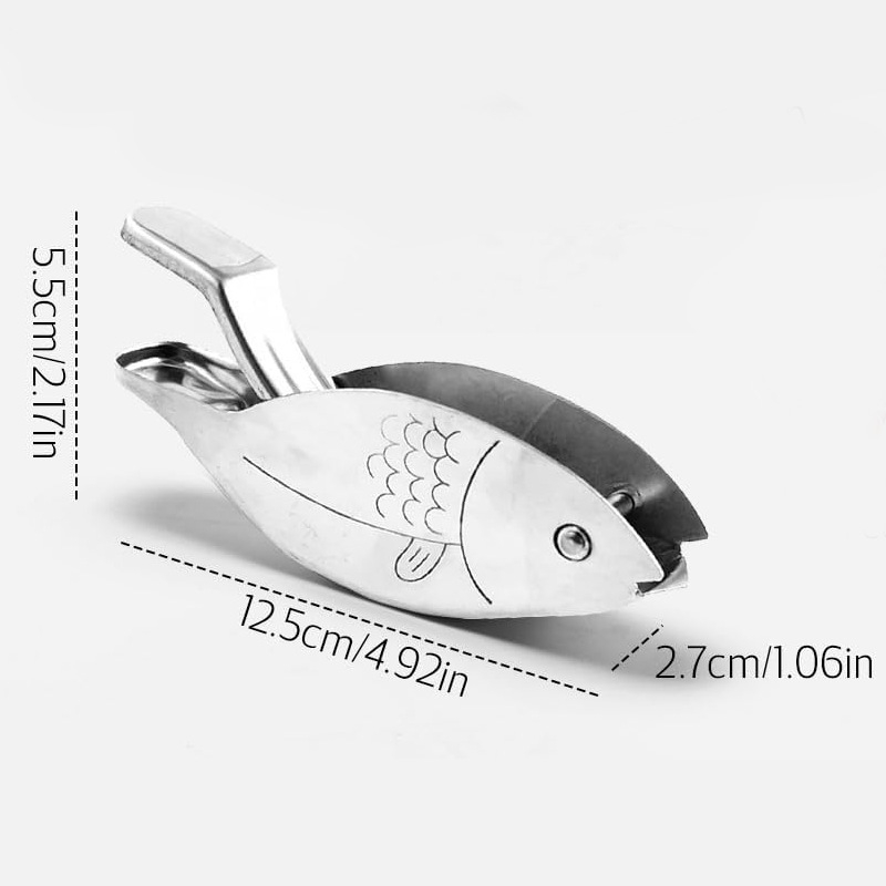 Storcător de lămâie în formă de pește, din oțel inox 304, presă manuală pentru uz casnic
