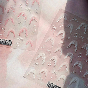Tiesue TS-4075 Slatko ružičaste gazaste naljepnice za nokte – nježan Lolita stil