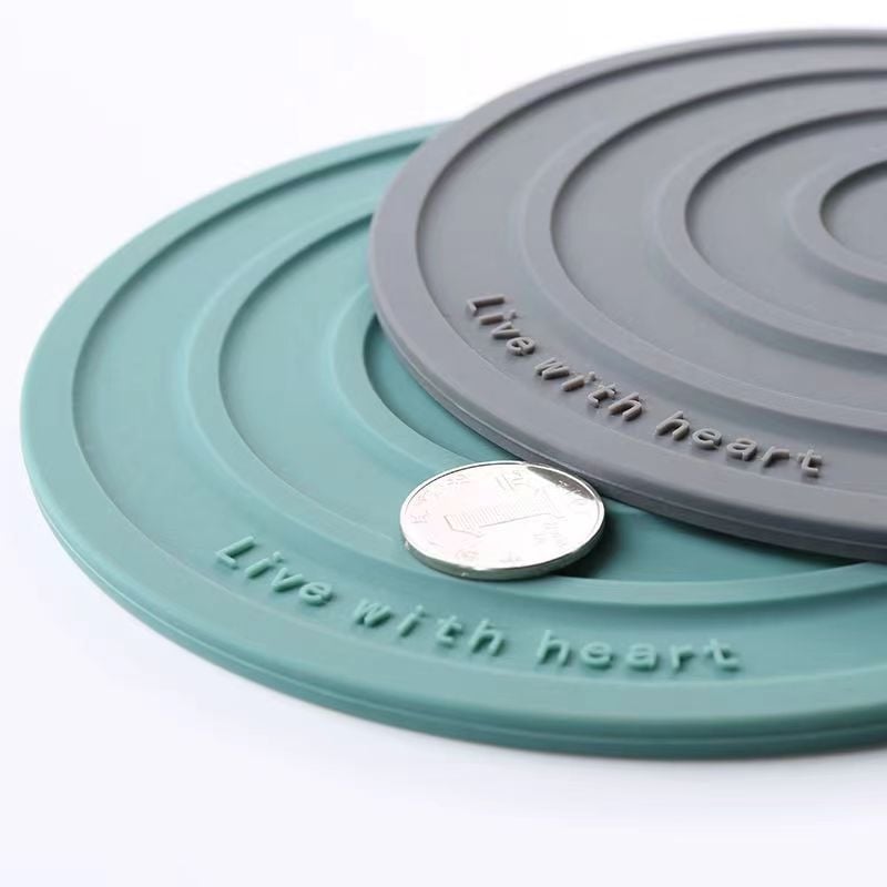 Covoraș din silicon rezistent la temperaturi înalte pentru oale, suport gros pentru vase și farfurii, protecție împotriva arsurilor, covoraș circular pentru masă, design modern minimalist