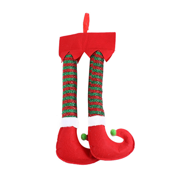 Ornamente de Crăciun: picioare de elf drăguțe pentru păpuși și decor pentru brad