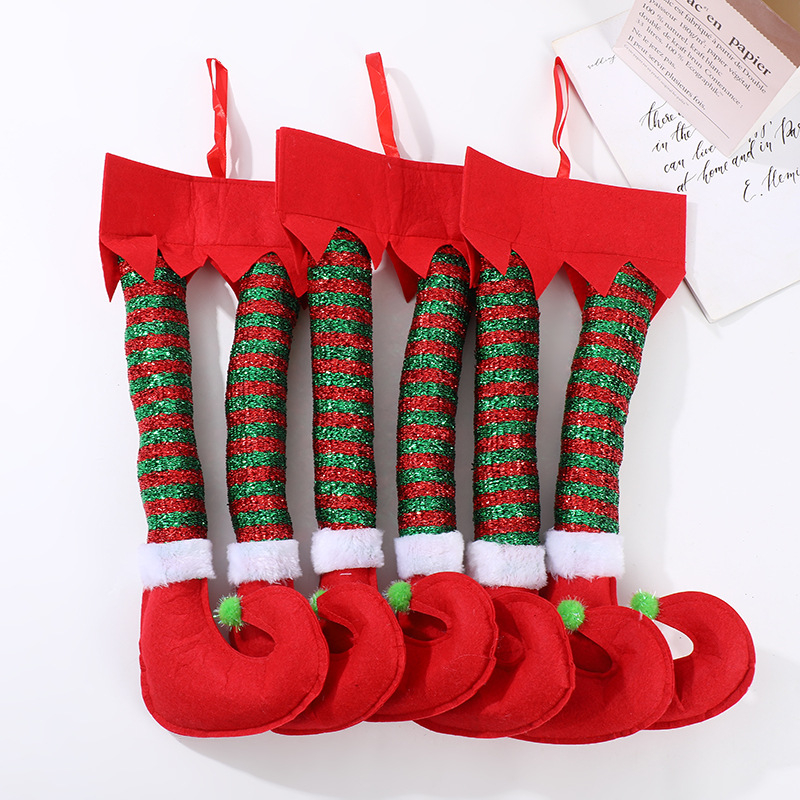 Ornamente de Crăciun: picioare de elf drăguțe pentru păpuși și decor pentru brad
