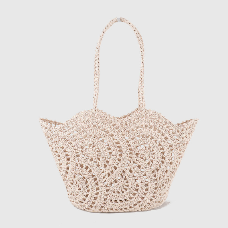 2026 nova stil pletene torbe sa spiralnim prorezom, ručno tkana ženska tote torba, torba za ruku i preko ramena crochet