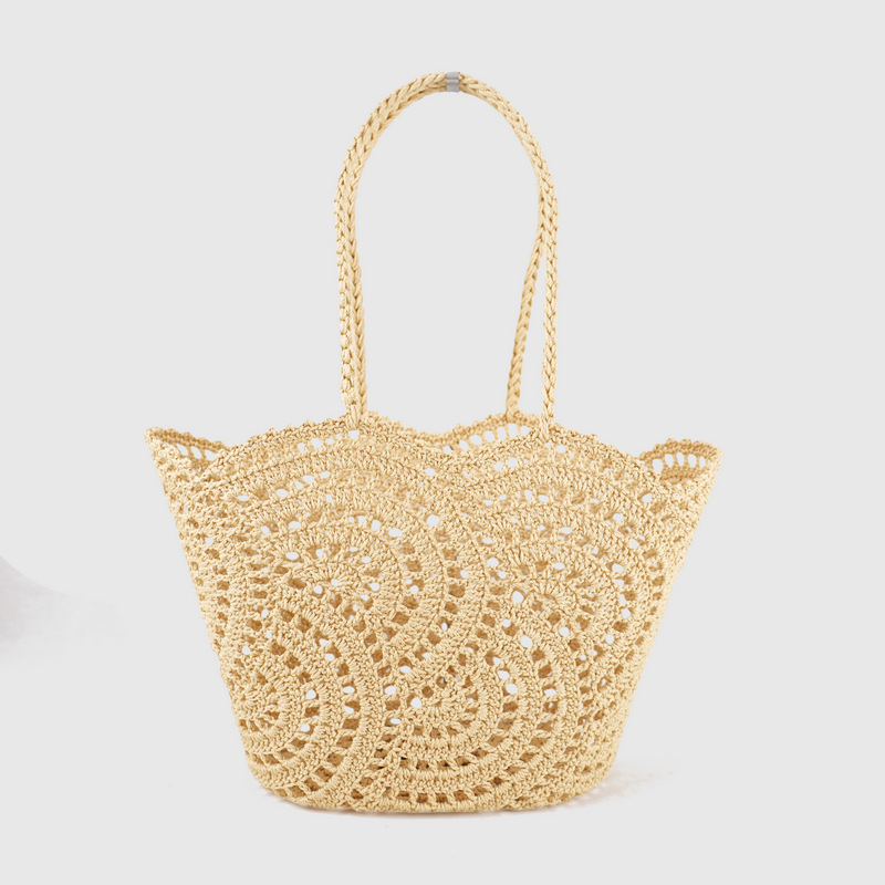 2026 nova stil pletene torbe sa spiralnim prorezom, ručno tkana ženska tote torba, torba za ruku i preko ramena crochet