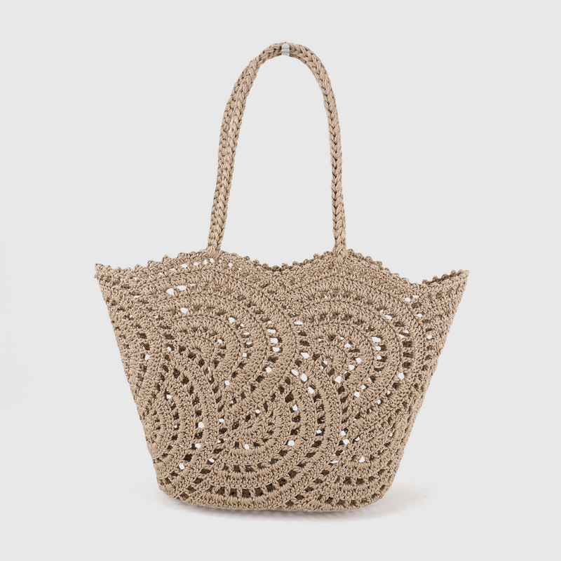 2026 nova stil pletene torbe sa spiralnim prorezom, ručno tkana ženska tote torba, torba za ruku i preko ramena crochet