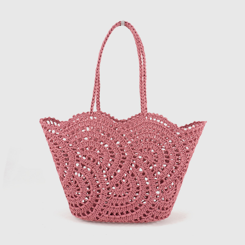 2026 nova stil pletene torbe sa spiralnim prorezom, ručno tkana ženska tote torba, torba za ruku i preko ramena crochet