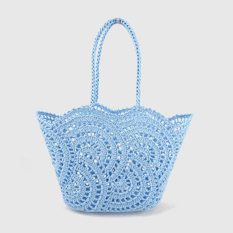 2026 nova stil pletene torbe sa spiralnim prorezom, ručno tkana ženska tote torba, torba za ruku i preko ramena crochet