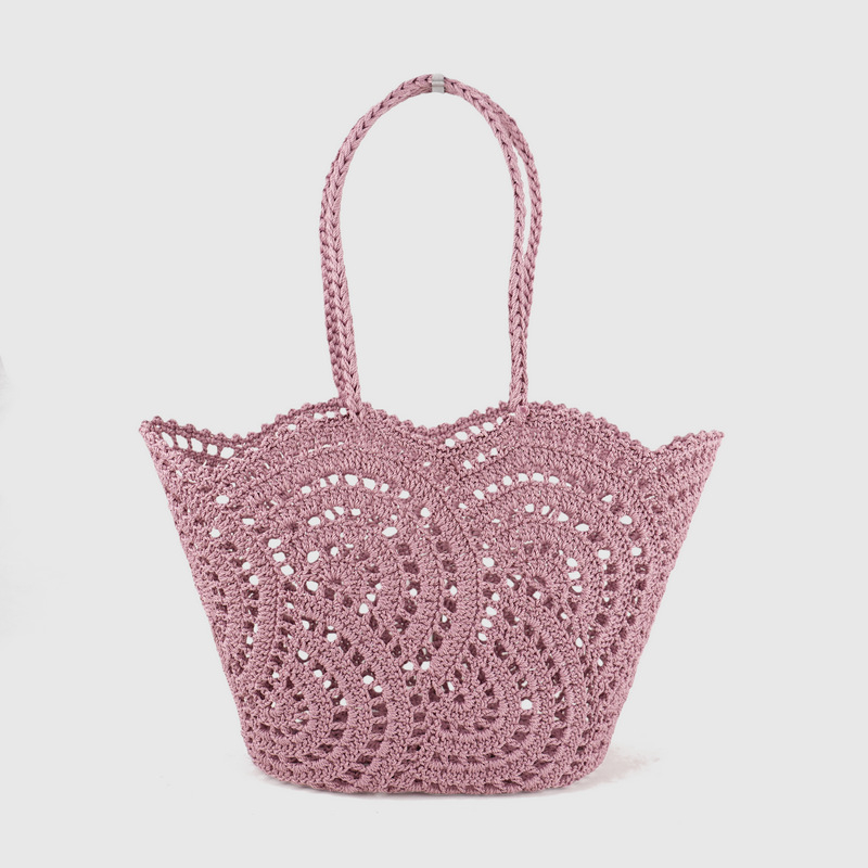 2026 nova stil pletene torbe sa spiralnim prorezom, ručno tkana ženska tote torba, torba za ruku i preko ramena crochet