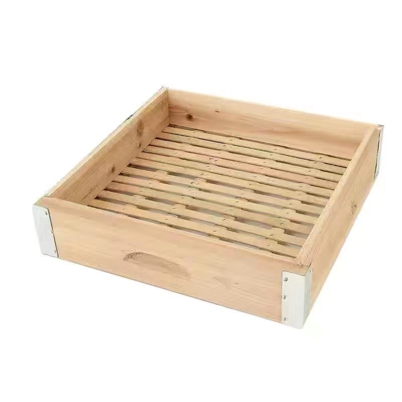 Set de aburi din bambus, manual, 52/56 cm, mare, cu margine din aliaj de aluminiu